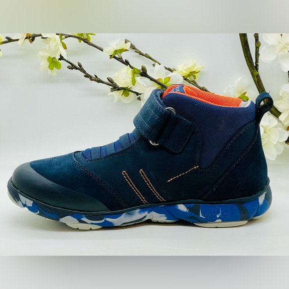 Geox Boys Shoes J NEBULA B. B Size: 3 1/2US / 35EU / 2 1/2UK Navy/Orange - Picture 5 of 15